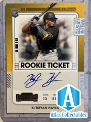 2021 Panini Contenders Rookie Ticket Ke'Bryan Hayes #140.1 Rookie Auto RC